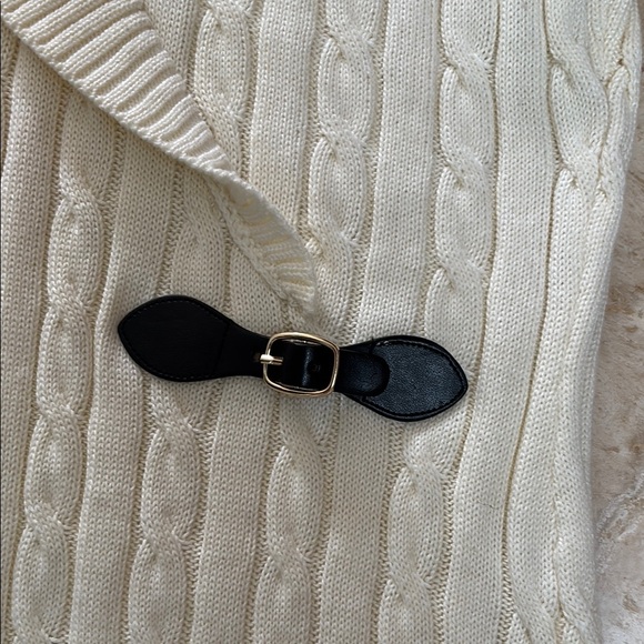 Calvin Klein Elegant Cream Cable Knit Sweater Dress. Size Medium - Picture 3 of 6